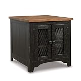 Signature Design by Ashley T468-3 Valebeck - Mesa Auxiliar Rectangular Mueble, Color Negro y marrón