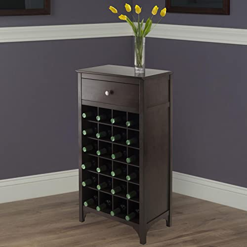 image for Winsome Ancona Modular 24 Bottle Wine Cabinet with Drawer 19.09W x 12.