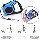Hundeleine,5 m Einziehbar Hundeleine,Hundeleine Ausziehbar mit Anti-Rutsch Griff,Hundeleine Gurt Rollleine für Training und Spaziergänge für Kleine und Mittelgroße Hunde bis 15kg(Blau)