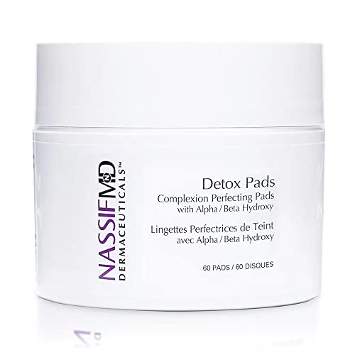 Nassifmd Detox Pads Facial Radiance Pads, Glycolic Acid Pads, Face Exfoliating Pads Salicylic Acid Wipes, Facial Scrub Pads, Bha Aha Pads, Resurfacing Pads For Face (60 Count) #TOP2