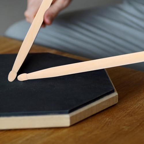 2 pares de baquetas de madera para batería de jazz con agarre cómodo y uso versátil para principiantes y sesiones de práctica confiables miniatura 6