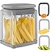 Vihoom Pommesschneider, Kartoffelschneider f&uuml;r Pommes Frites, Pommes Schneider mit 3 Edelstahl Klinge, Mehrzweck Gem&uuml;seschneider f&uuml;r Gem&uuml;se und Obst, Leicht zu Reinigen