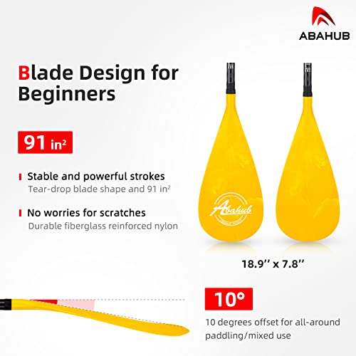 Miniatura 2 de Abahub Remo Paddle Surf Carbono Pala Sup Paddle Con Bolsa Pala Remo Extensible 170-218cm Hoja De Plástico Con Impresión De Ondas Para Tabla De Sup Canoa De Surf