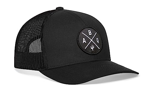 Image of HAKA State City Trucker Hat for Men & Women, Adjustable Baseball Hat, Mesh Snapback, Sturdy Outdoor Black Golf Hat