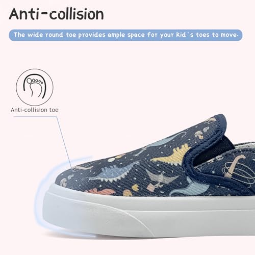 Toddler Shoes for Girls Boys Slip On Canvas Sneakers Lightweight Breathable Cartoon Low Top Kids Casual Walking Shoes4