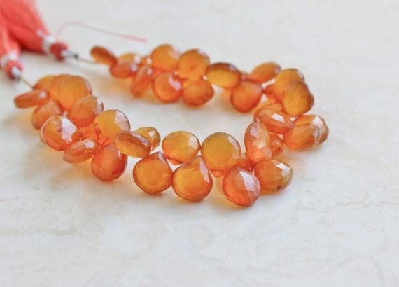 Calcédoine rouille en cœur LKBEADS : créez vos bijoux d'automne bohème chic