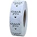 Hybsk Thank You Stickers with Black Heart 1 Inch Round 1,000 Adhesive Labels Per Roll (1 roll)