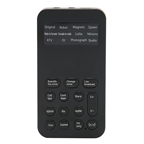 Cambiador de Voz Porttil, Mini Dispensador de Voz de Mano con 8 Efectos de Sonido, Voz Ajustable, Modulador de Voz para PC Juegos de Ordenadores