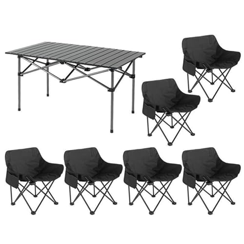 Table et chaises de camping robustes et durables avec grand sac de transport 95cm