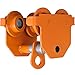 OrangeA Heavy Duty 0.5T Manual Trolley 1000LBS Plain Trolley Push Beam Track Roller Crane Lift Dual Wheels Garage Hoist for Straight Curved I Beam