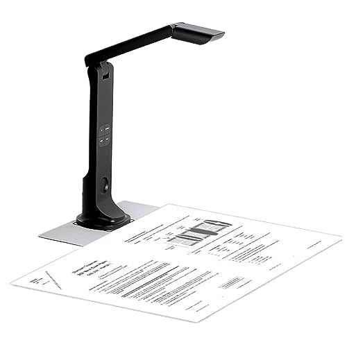Image of MICROWARE Smart Document Scanner, USB Book Scanner with Asymmetric Lighting Tech, OCR Auto-Flatten & Deskew, 16MP Document Camera for Desktop /Laptop, Capture Size A3, Works with Windows & Mac OS