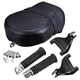 Ambienceo Rear Foot Peg Footpeg Footrest & Pillion Passenger Seat for 2007 -2013 Harley-Davidson...