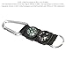 Jorzer Compass Keychain Carabiner with Thermometer Metal Carabiner Compass Waterproof Hanging Mini Hiking Compass Multifunctional Survival Tool for Outdoor Sports Camping.