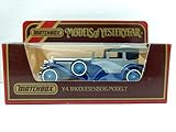 1: 43 Scale Diecast Model of Yesteryear Y-4 1930 Duesenberg Model J.Silver/Blue by Matchbox