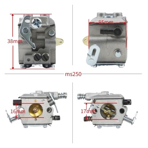Motosierra MS250 kit de carburador para puesta a punto de herramientas de poda y mantenimiento 2