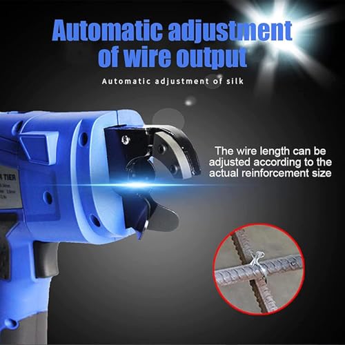 XNXYSMKJ Electric Rebar Tying Machine,Cordless Rechargeable Handheld Tool for Steel Bar Binding,8-34mm Range,for Construction and DIY Projects (2200mAh) 3 XNXYSMKJ Electric Rebar Tying Machine,Cordless Rechargeable Handheld Tool for Steel Bar Binding,8-34mm Range,for Construction and DIY Projects (2200mAh) - Image 3