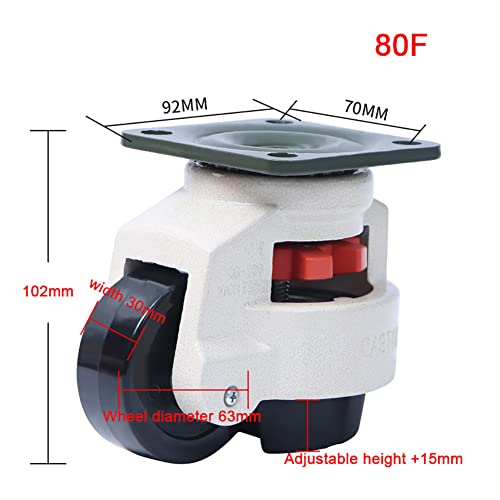 Machine de nivellement rétractable 60F 80F roulettes pivotantes robustes pour établi - 3