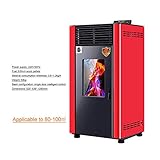  Estufa De Pellets Chimenea De Pellets Totalmente automática Pequeño biomasa de pellets Calentador, inteligente hogar ahorro de energía y ambientalmente amistoso Estufa de pellets ( Color : 80-100 )
