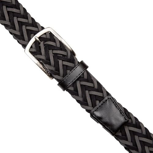 Image of Nautica Men's Casual Leather Belt | Everyday | Classic | Pants | Jeans | Khakis | Chinos | Metal Buckle