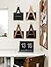 KEYAIIRA - Leather Hanging File Holder - File Storage Organizer Wall Hung Magazine Rack File Holder for Wall Organization Office Decor Storage Strap Mail Wall Mount, Vinyl Record, Media Storage