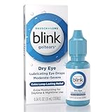 BLINK GelTears Eye Drops for Dry Eyes, Moisturizing & Soothing for Moderate to Severe Dry Eyes, Instantly Soothes, Moisturizes & Provides Long-Lasting Hydration for Day & Night Relief, 0.34 Fl Oz