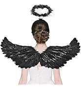 Yamgqus Angel Wings, Angel Wings and Halo for Adult and Kids, Angel Costumes for Women Girl for H...