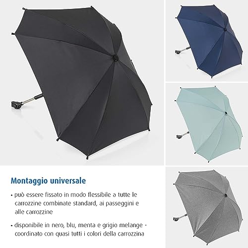 Reer Shinesafe - Ombrellone Universale Per Passeggino, Girevole E Inclinabile, Colore: Nero - 6
