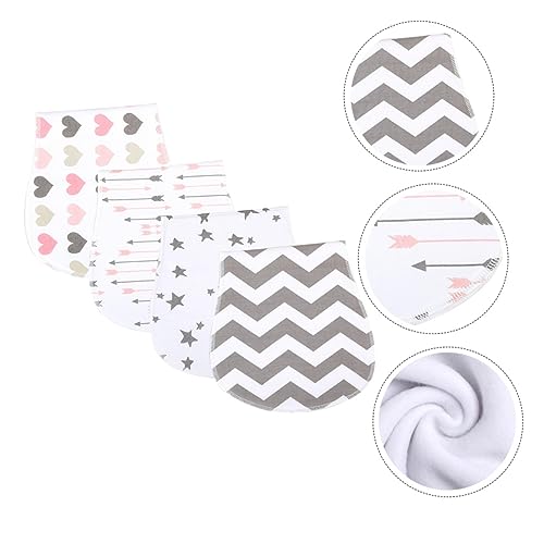 LIFKOME 4 Pcs Burp Cloths Soft Cotton Drool Towels for Newborns Absorbent and Skin Friendly Sweat Cloths for Feeding and Playtime4