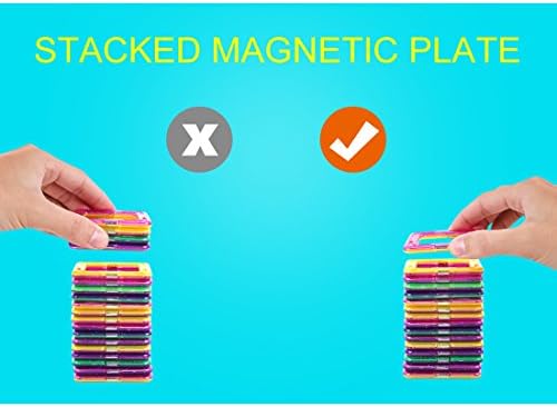 Veluoess 112 Pieces Magnetic Building Blocks Set, Construction Magnetic Tiles Toy for Boys and Girls 3D Building Toy Set Creativity STEM Educational Toy Idear Gift for Kids 3+