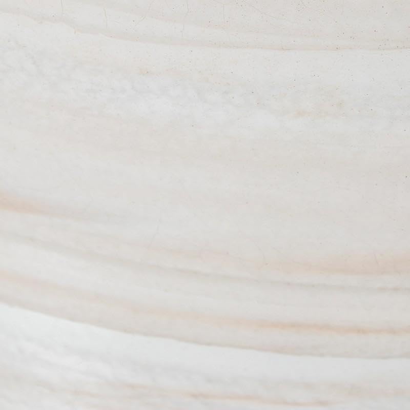 Vase de sol céramique blanc beige 60 cm DRW grand vase rond design