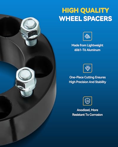 Image of PHILTOP 5x4.5 Lug-Centric Wheel Spacers 1 inch for Ford Edge