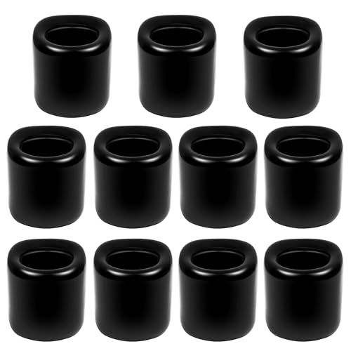 Black Spell Candle Holders 10 PCS, KSWING 1/2 Inch Diameter Ceramic Chime Ritual Candlestick Holders, Great for Casting Meditation Rituals Prayer Birthdays Altar Vigil Witchcraft Wiccan Supplies