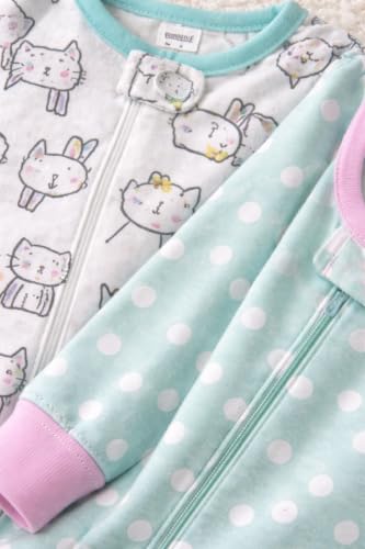 Image of TuddyBuddy Baby Girl's Cotton Printed Full Sleeves Sleepsuit /Footed Rompers for Baby Girl