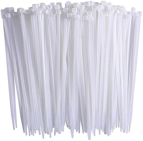 Pack Of 100pcs White Cable Zip Ties Heavy Duty, Premium Plastic Wire Ties With High Tensile Strength, Self-Locking, Nylon Tie Wraps, UV Resistant For Indoor And Outdoor Use (100mm x 2.5mm)