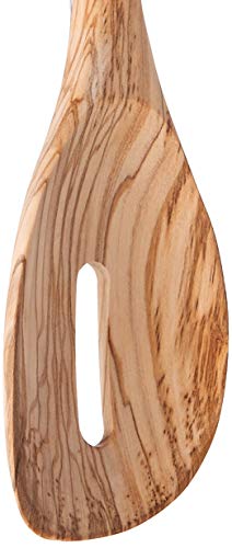 Tovolo Olivewood Slotted, Traditional Spoon, Wooden Kitchen Non-Stick Cookware & Cast Iron Pan, Rustic Cooking Utensil, One #TOP5