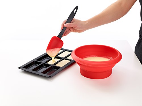 Miniatura 2 de Lékué Molde Silicona Platino Gourmet Financier, Negro, 9 Cavidades