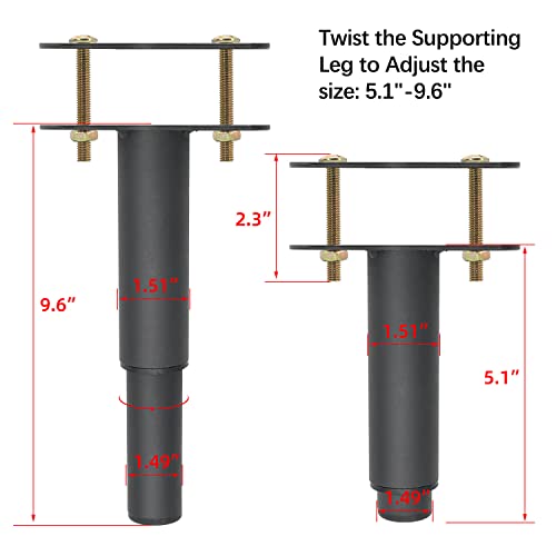 Appacare 2PCS Adjustable Bed Support Legs Bed Frame