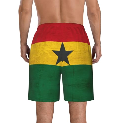 Ghana Flag Ghana Emblem Mens Beach Short Quick Dry Board Shorts Running Short Swim Shorts2