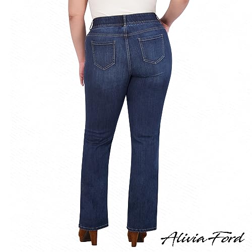 Women's Plus Size Jeans for Women - High Rise Elastic Plus Size Bootcut Jeans for Women - 32" Inseam4
