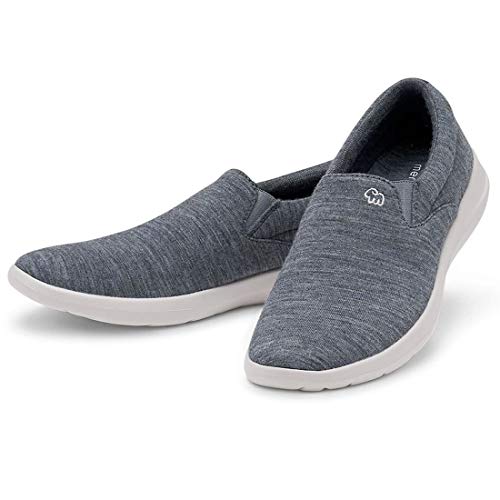 Merinos Women's Wool Slip-On Sneakers Dark Grey Size 7