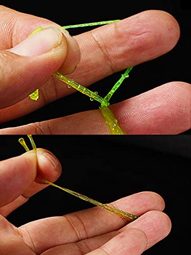 LDT ワームセット 4色 30個 0.35g/40mm ガルプ ワーム バス ジグヘッド ルアー ヒラメ 根魚 (ピンク) 3枚目