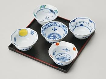 八角鉢　染付 染付地紋 八角小鉢 唐草 | 白山陶器直営オンラインストア