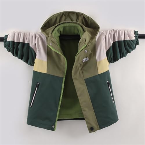 Fall Winter Thick Warm Windproof Jacket for Teens Mock Neck &elastic Cuffs Hooded Jackets Boys Girls Outdoor Tops with Pocket4