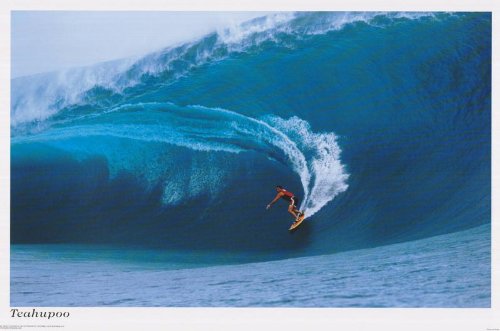 (24x36) Teahupoo (Surfing Big Wave) Art Poster Print