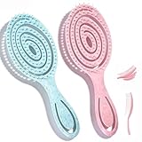 Veroa 2 cepillos para el pelo sin tirones para mujeres, alisar el cabello desordenado para todo tipo de cabello