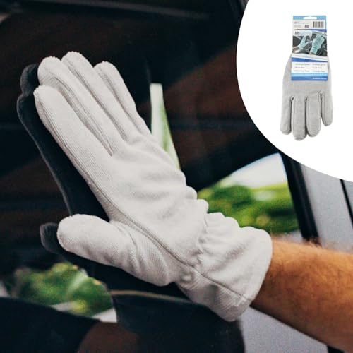 2 Pc Chenille Mitt Cleaning Microfiber Glove Washing Car Wash Dust Home