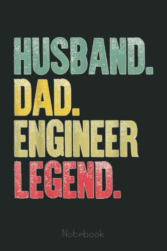 Mens funny vintage husband dad engineer legend retro notebook: personalized father's day