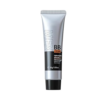 1PC Lightweight Full Coverage BB Cream Foundation Cream For MEN, Oil Control Color Correct Liquid Foundation Only For Men 160#, 30g