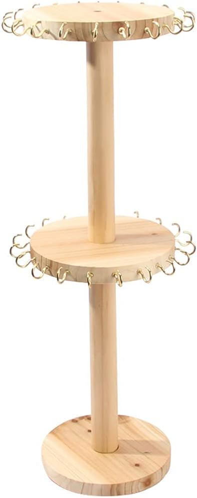 Jewelry Rack Wooden Jewelry Storage Display Rack Necklace Key Chain Hanger Key Storage Rack (Color : A Size : 1550cm)