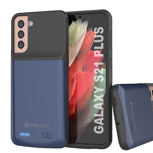Punkjuice S21 Plus Portable Charger Case, 6000Mah Extended Power Bank | Intelswitch | Slim, Secure And Reliable Battery Backup For Galaxy S21 Plus 5G (6.7") (2021) [Blue] #TOP13
